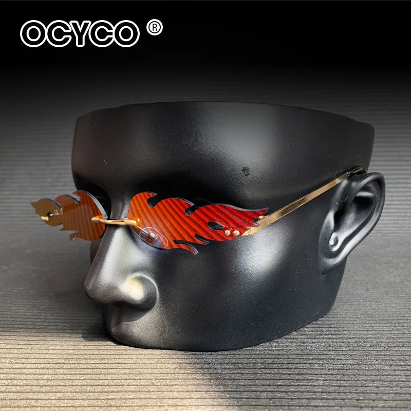Luxury Rimless Wave Sunglasses