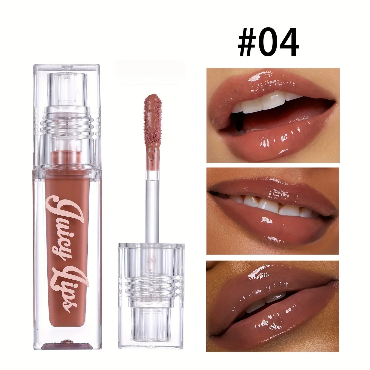 Hydrating Crystal Lip Oil - Plumping & Moisturizing Gloss with Tinted Shades