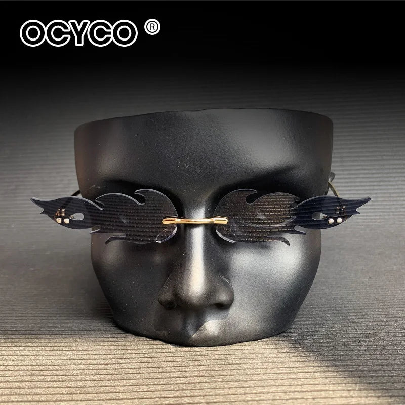 Luxury Rimless Wave Sunglasses