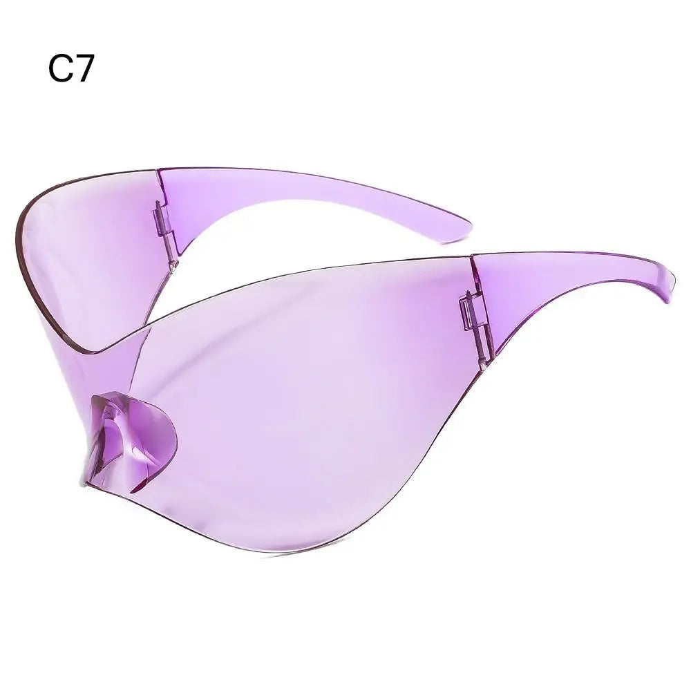 Futuristic Wrap Chic Rimless Shades