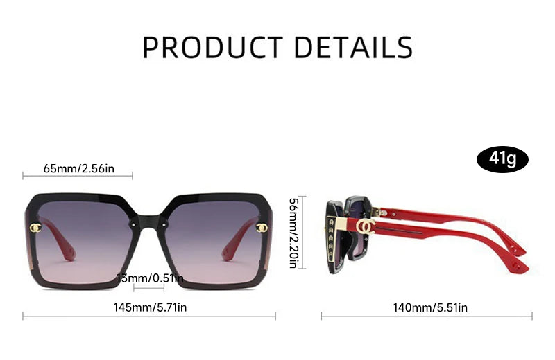 Vintage Square UV400 Sun Glasses