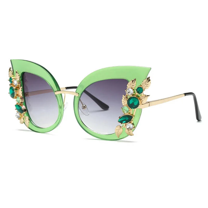 Diamond Luxury Rhinestone Butterfly SunGlasses