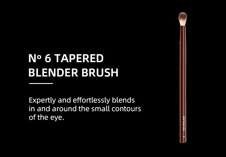 Vegan brush travel brush set includes 7 brushes for the eye and face with a bag gift box packaging