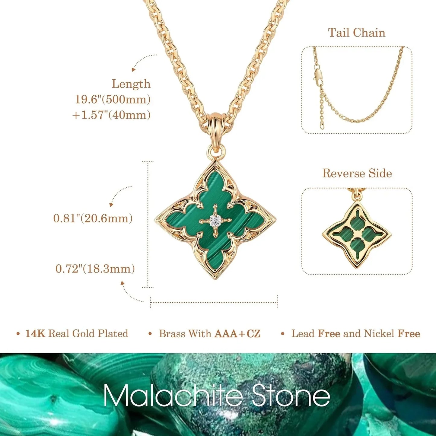 Gold Plated CZ Pendant Necklace