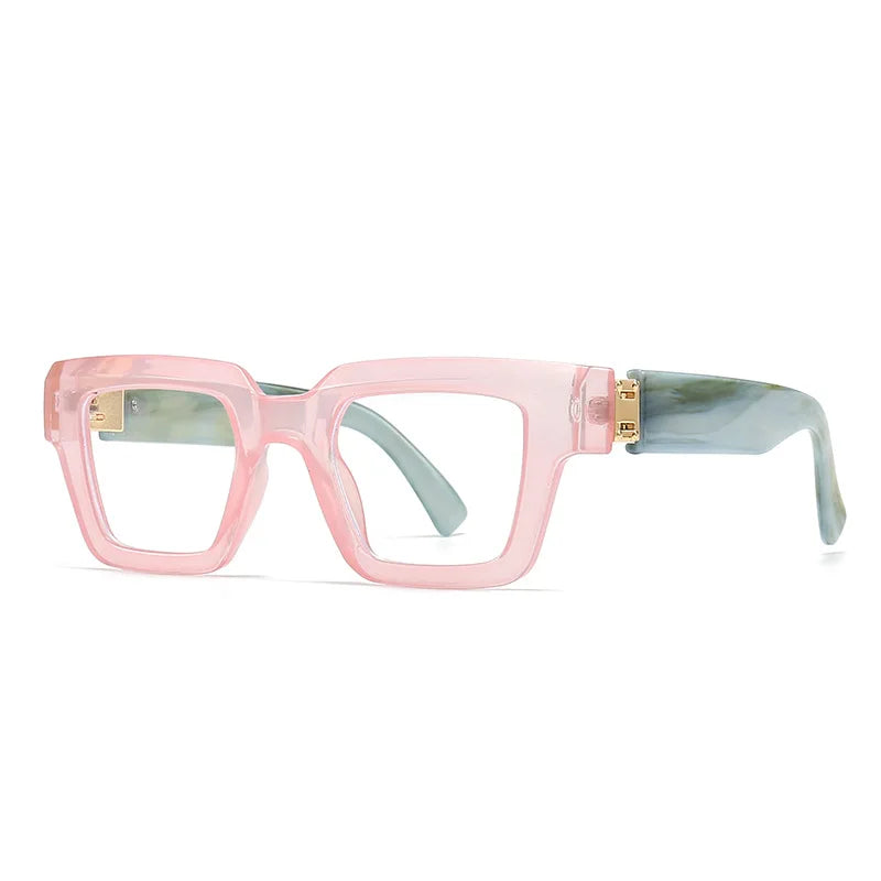 Square Candy Color Clear Gradient Eyewear