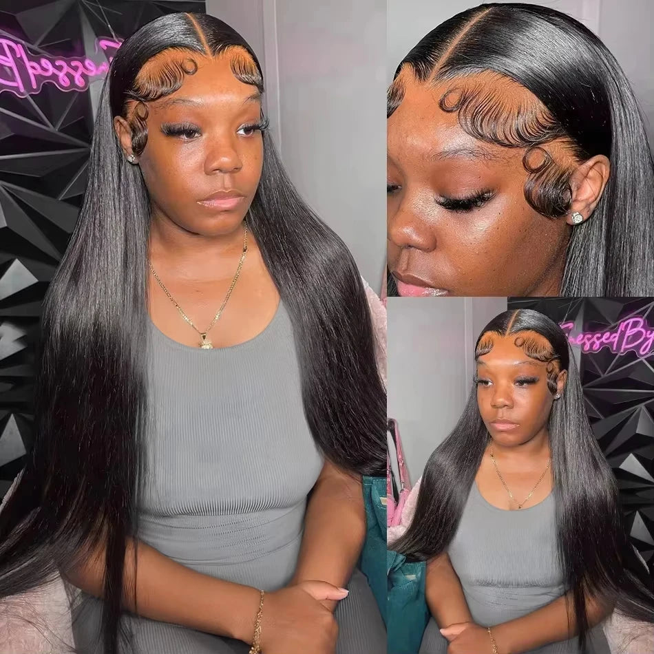 250 Density | 13x6 Bone Straight | Brazilian 13x4 360 Full Lace Front Wig