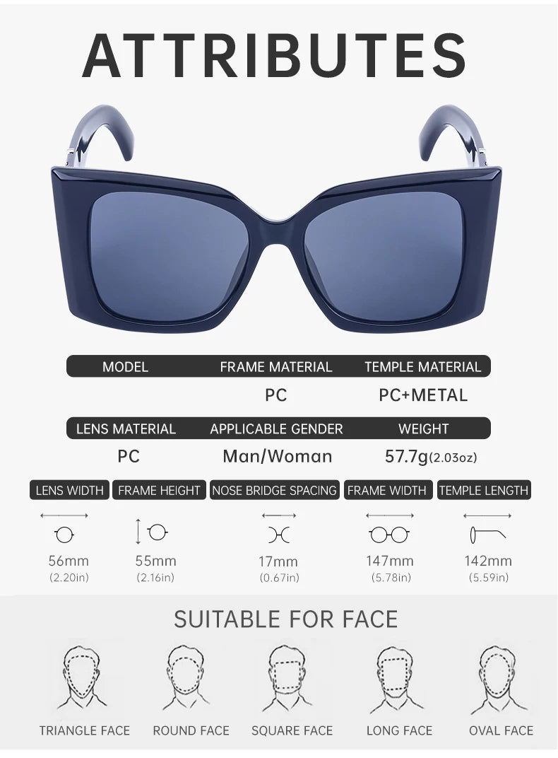 Oversized Cat Eye Trendy Shades