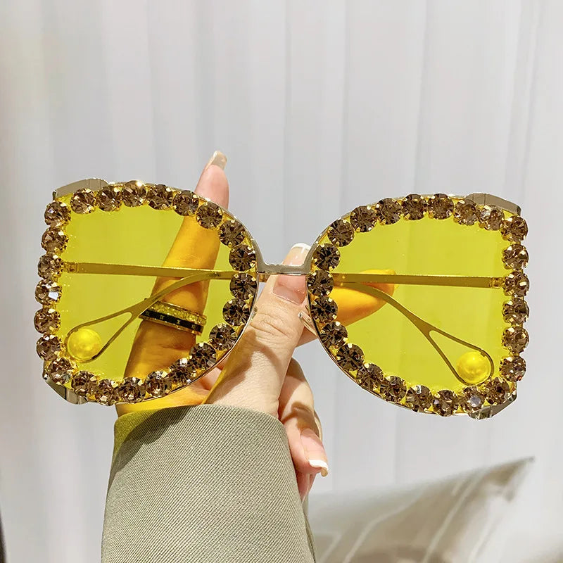 Luxury Diamonds UV400 Eyewear | European And American Style Sun Glasses