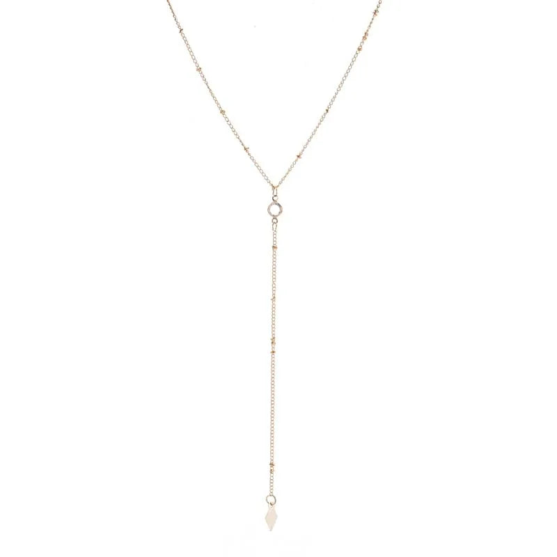 Gold Color Y-Shaped Water Drop Pendant
