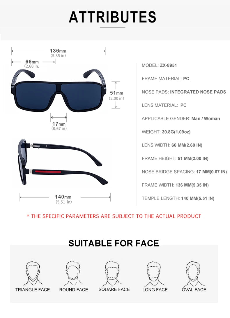 Oversized Polarized Square Shades