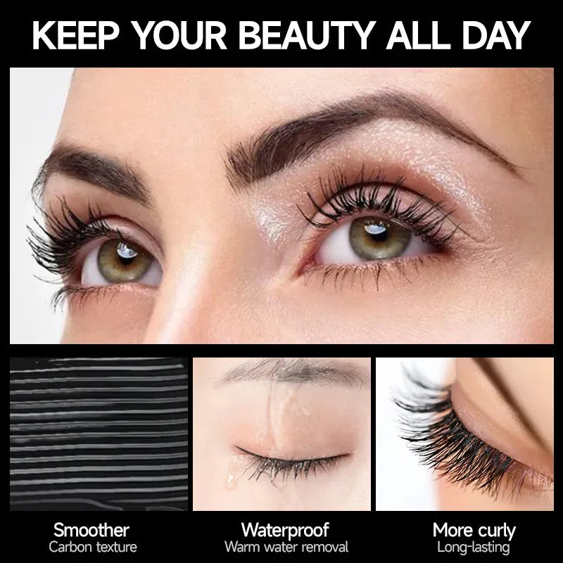 Ultra Long Lasting Mascara 4D Waterproof| Spiral Brush Eyelashes Extension