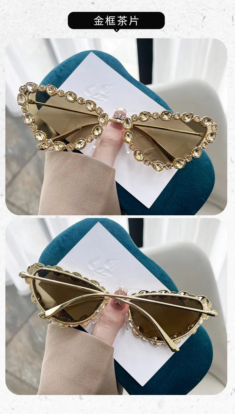 Luxury Cat-eye Rhinestone Shades