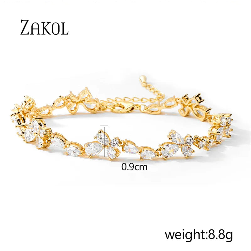 Leaf Bridal Charm Bracelet Jewelry