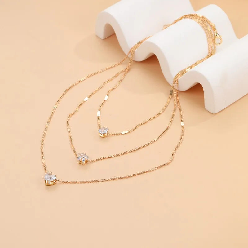 Multi-layer Five-pointed Star Heart Shape Water Drop