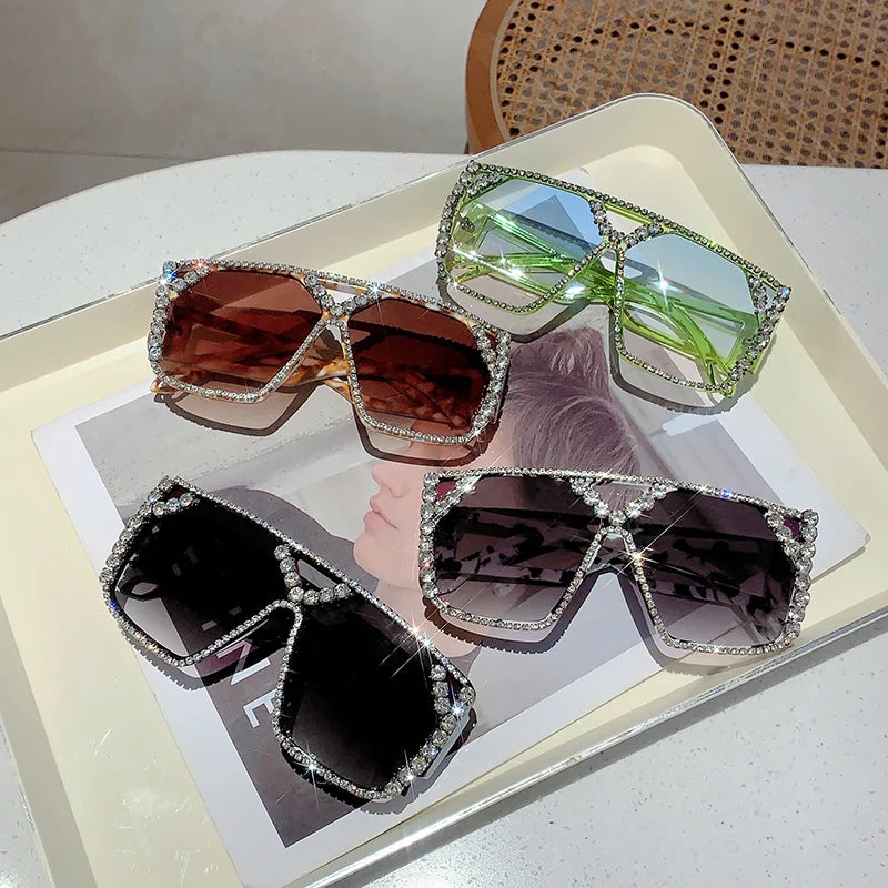 Rhinestone Trendy Decoration Sun Shades