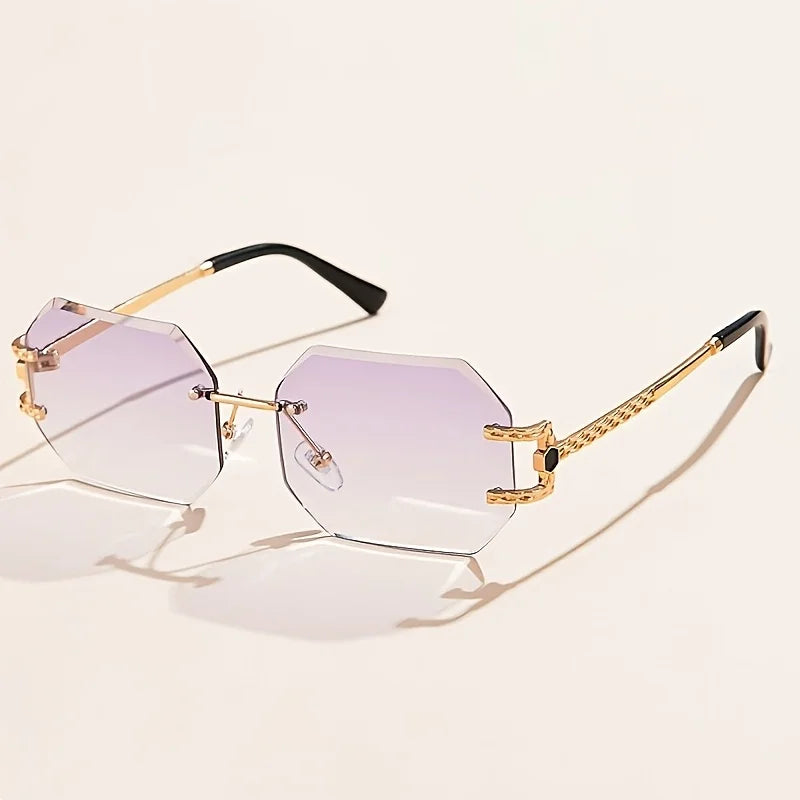 Unisex Hip hop style rimless eyewear