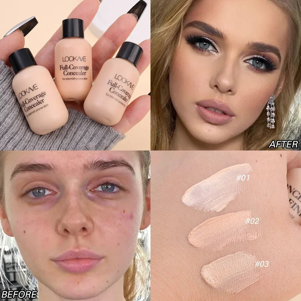 Waterproof  Full Cover Liquid Concealer Cream