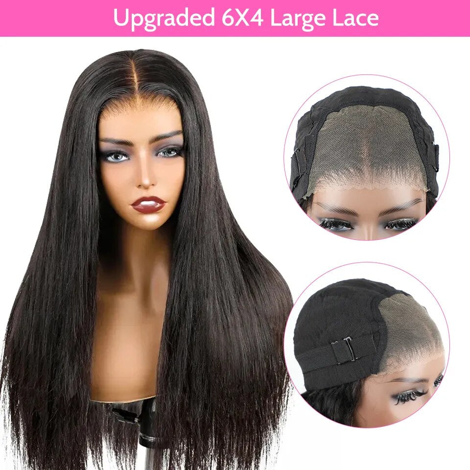 Glueless Malaysian Straight 6x4 HD Lace Closure