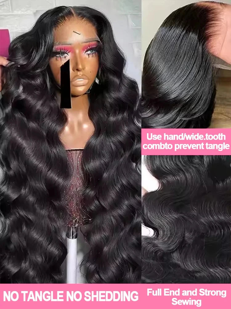 13x6 Lace Front Human Hair Wigs | Brazilian Remy  40 Inch HD 250%