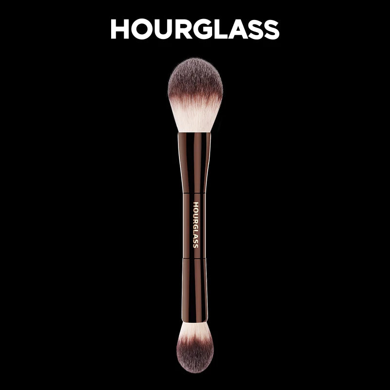 Hourglass Makeup Brush- No.18 Veil Powder Brush |Soft Fiber Hair Double Head