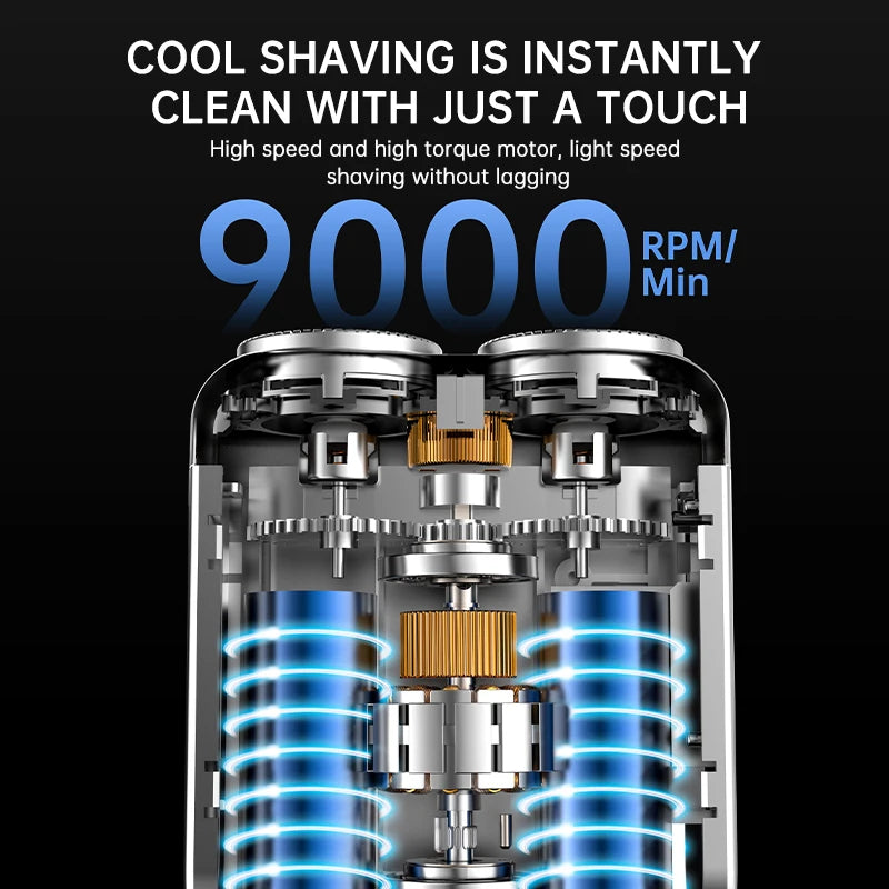 Digital Display Dual Blade Rechargeable Shaver
