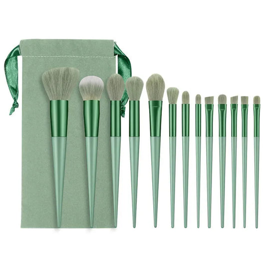 13 purple flower holly leaf makeup brush suit