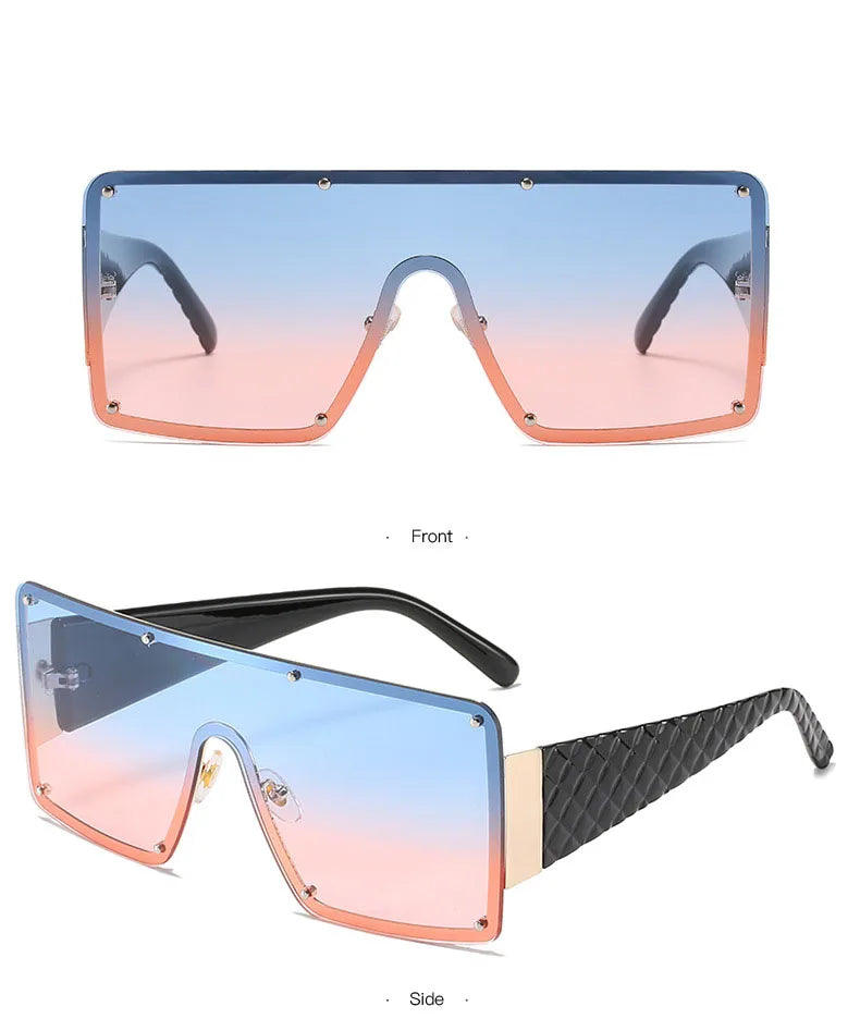 One-piece Wide-rimmed Sunglasses