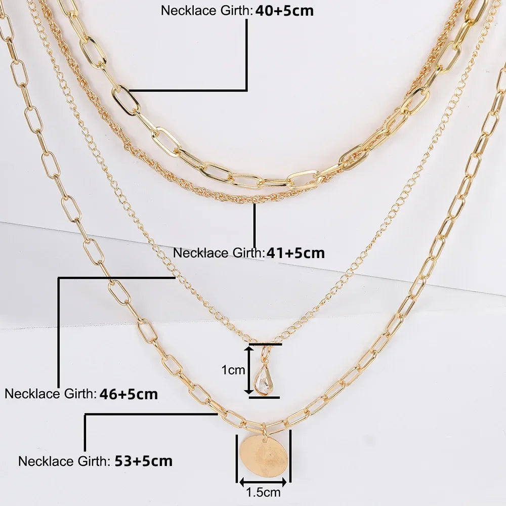 Hot Selling Water Droplet Layered Necklace