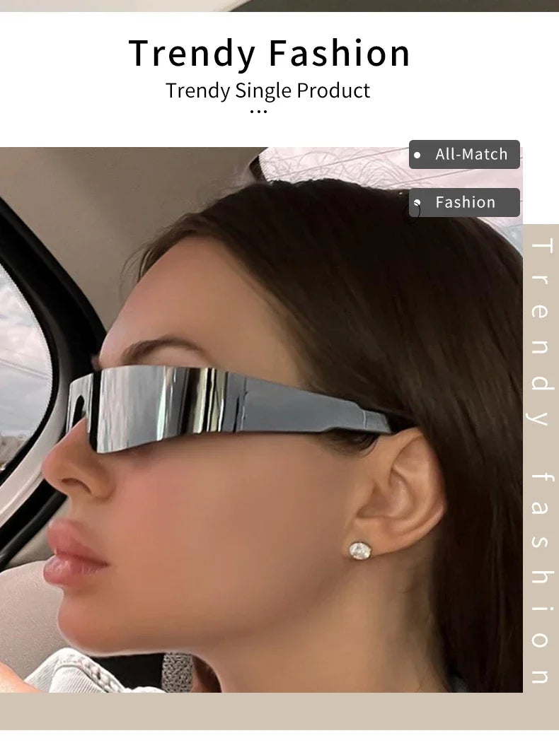 One-pieces Rimless Shades UV400 Sunglasses