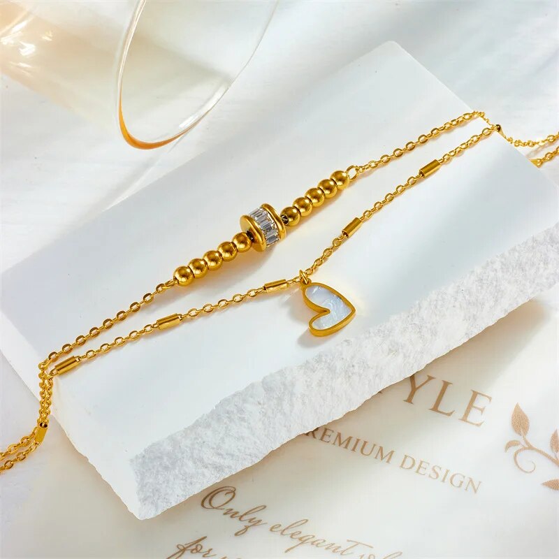 316L Stainless Steel Heart Non-fading Jewelry