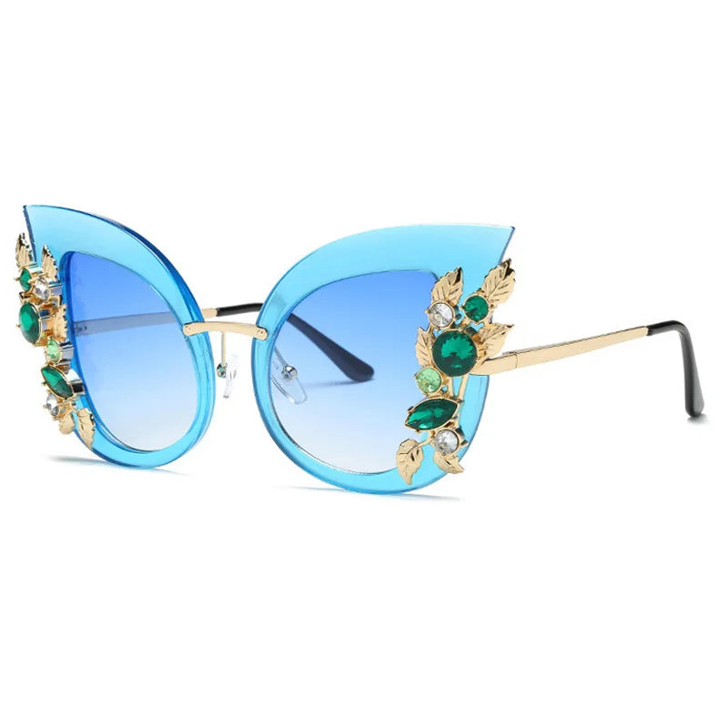Diamond Luxury Rhinestone Butterfly SunGlasses