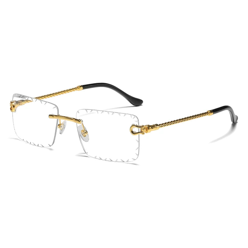 Rimless cutaway square rimmed