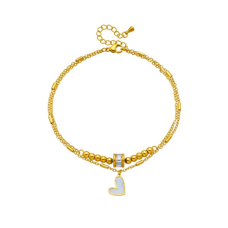 Stainless Steel  Zircon Multi-layer  Non-fading Jewelry
