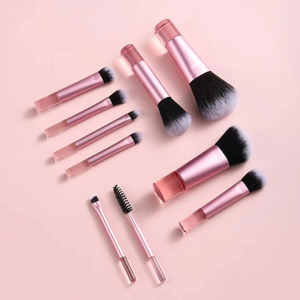 10-Piece Mini Makeup Brush Set, Available in Multiple Colors