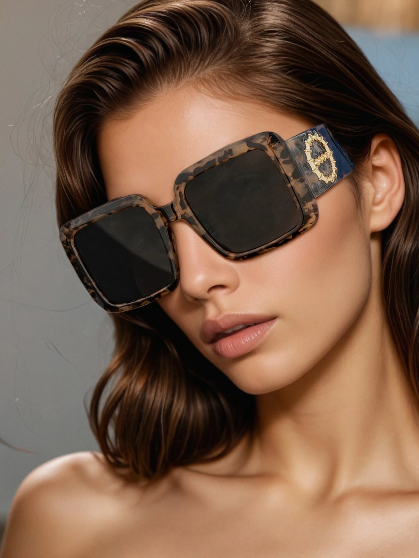 2pcs Brand Square Eyewear UV400