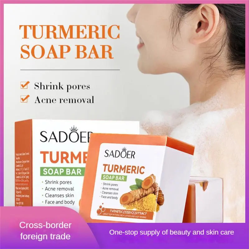 Natural Turmeric Soap | Oil Control Removal | Acne Skin Care Whitening Soap