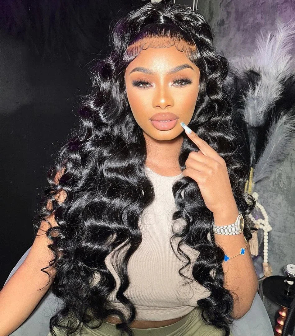 13x6 Loose Lace Front Human Hair Wigs | 250% Transparent 30, 40 Inch