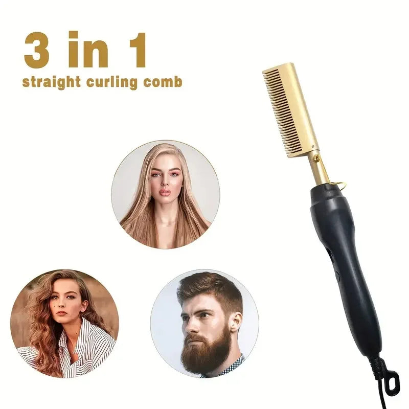 2 in 1 Hot Comb Hair Straightener