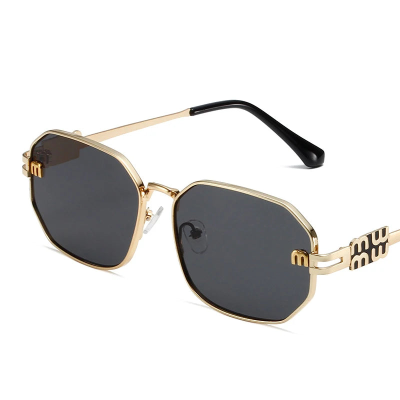 Polygon Retro Metal Punk Sun Glasses