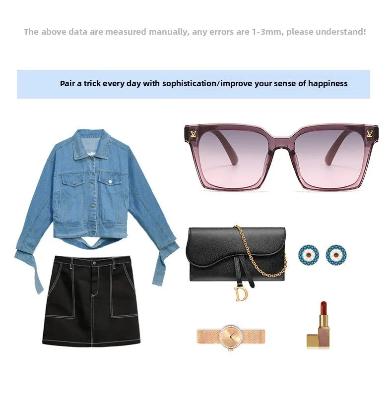 New Square Unisex Leather Sunglasses