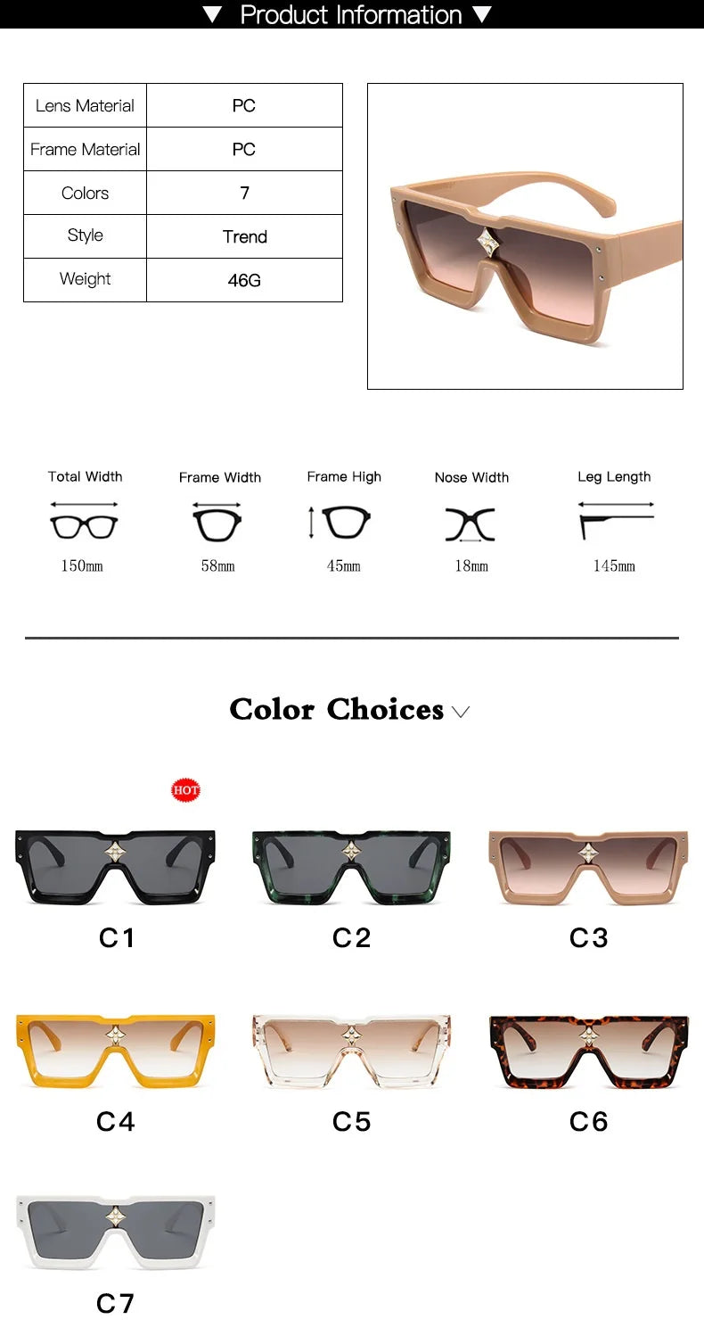Stylish Cyclone Luxury Square Shades UV400