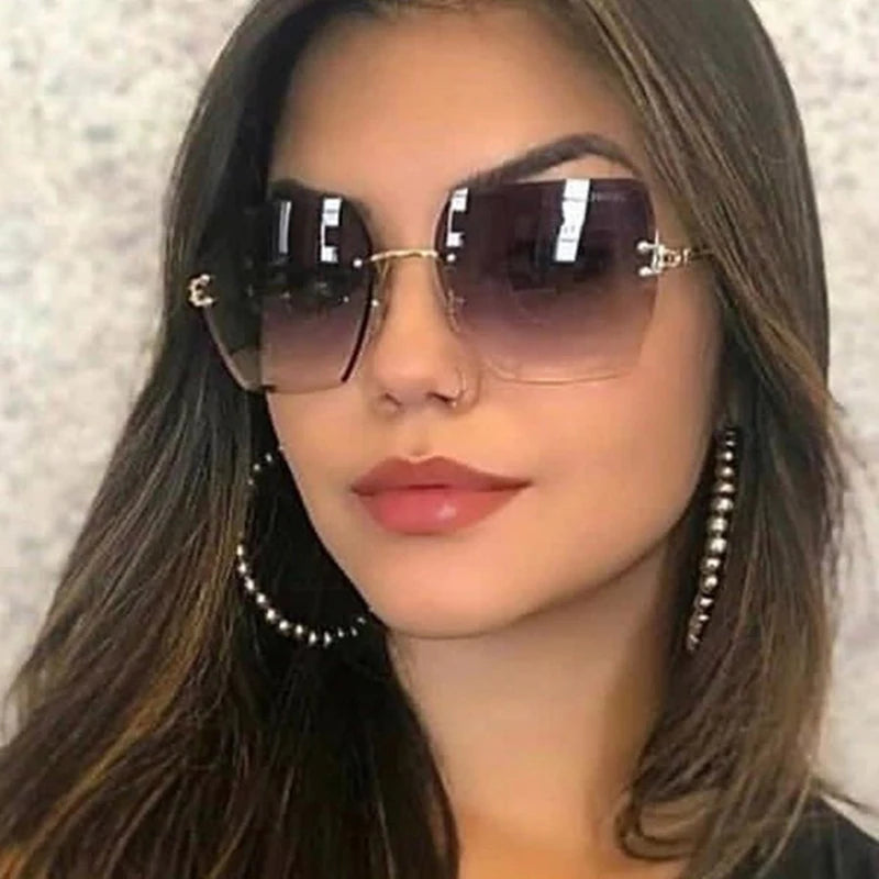 Oversized Rimless Luxury - UV400