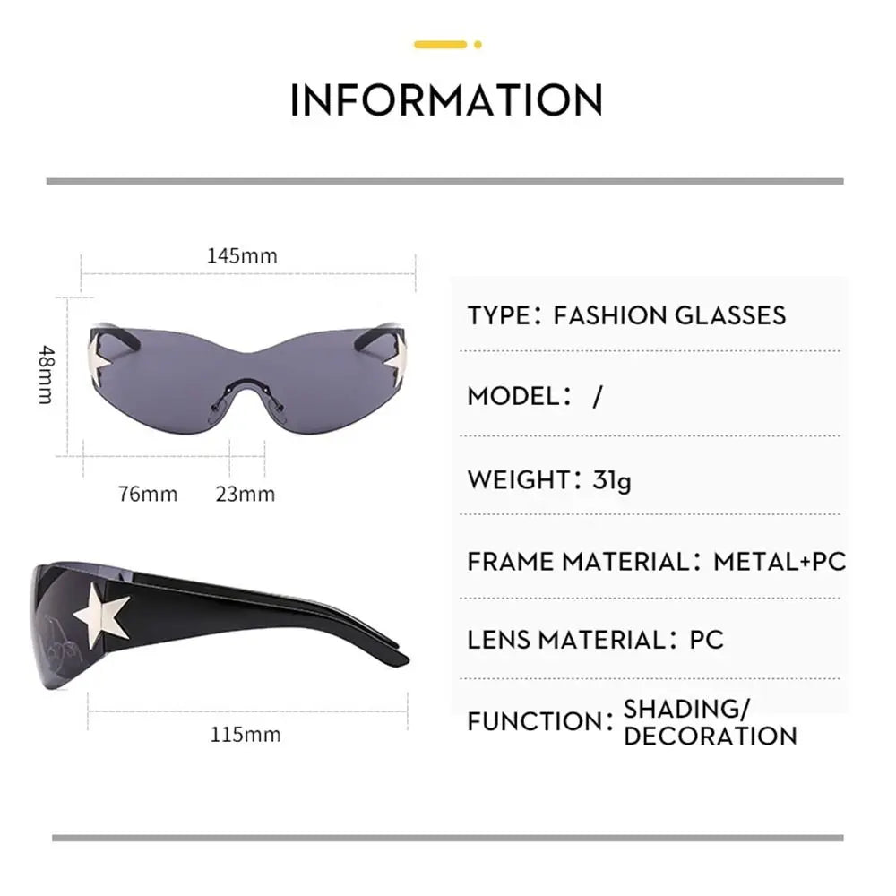 Rimless Punk Luxury Five Star Eyewear