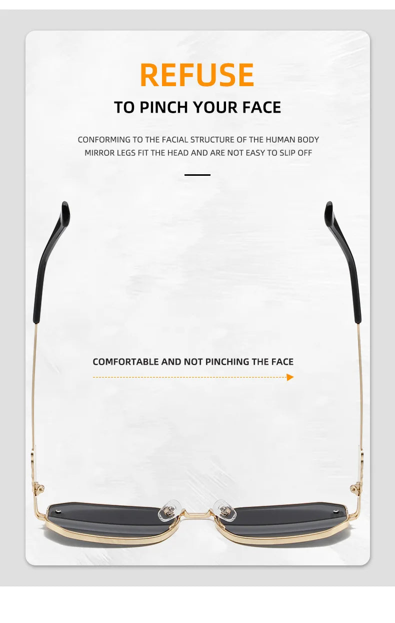 Polygon Retro Metal Punk Sun Glasses