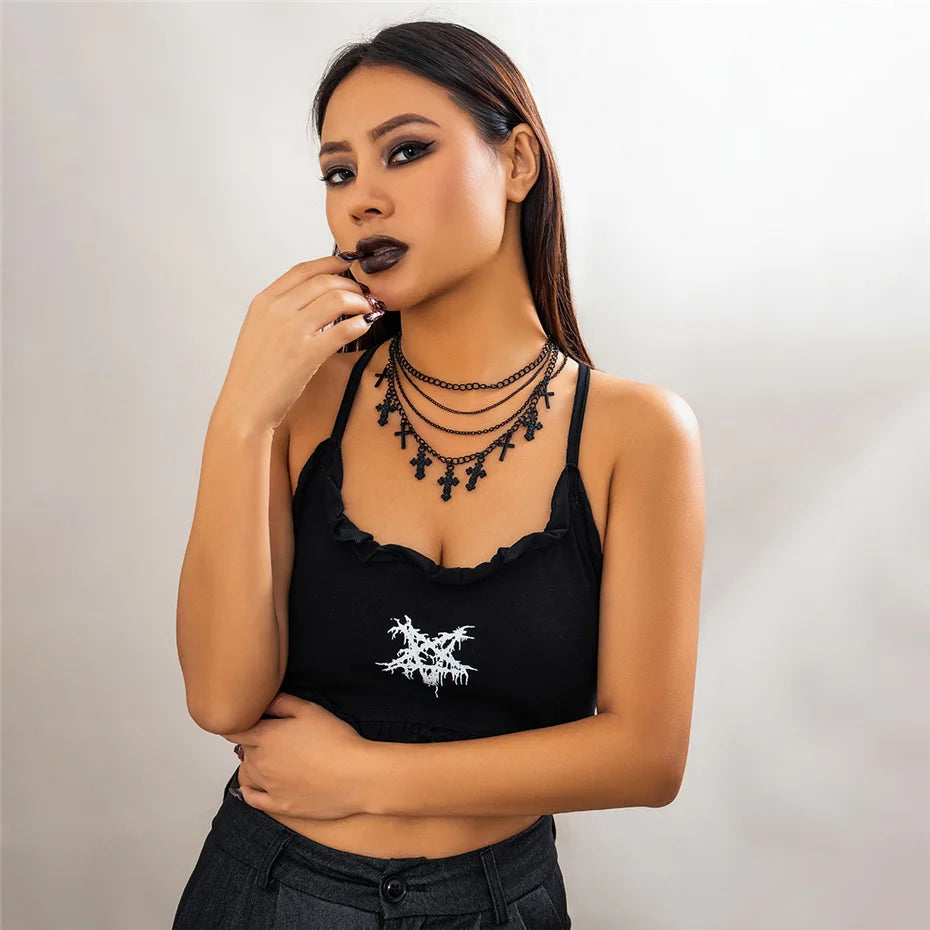 4Pcs Cross Tassel Pendant Jewelry