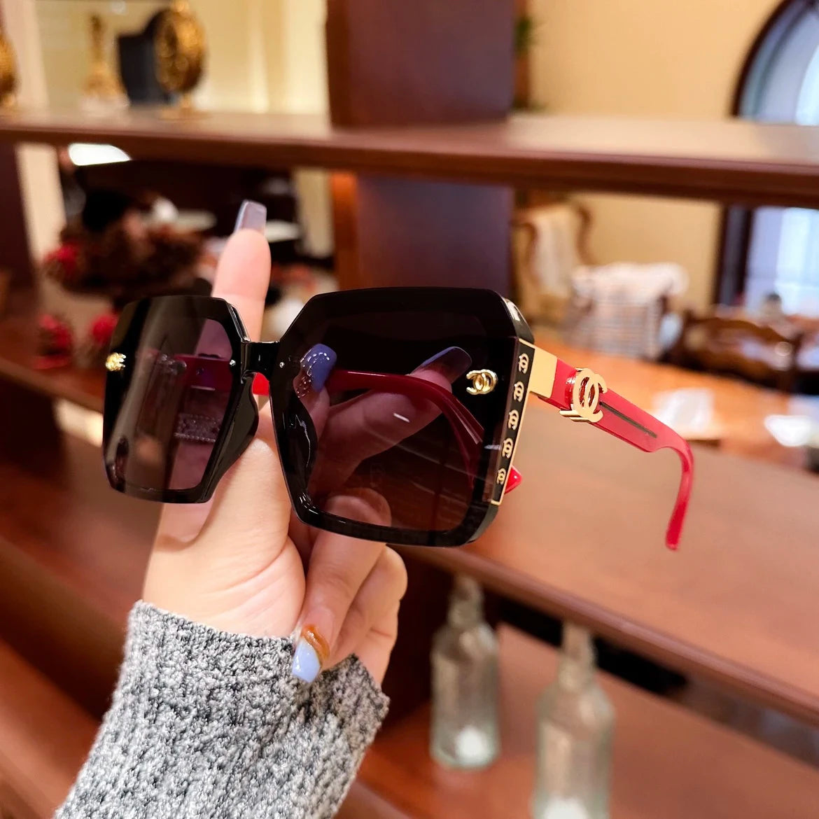 Vintage Square UV400 Sun Glasses