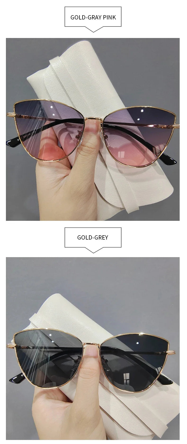 Classic Vintage Cat Eye Metal Frame