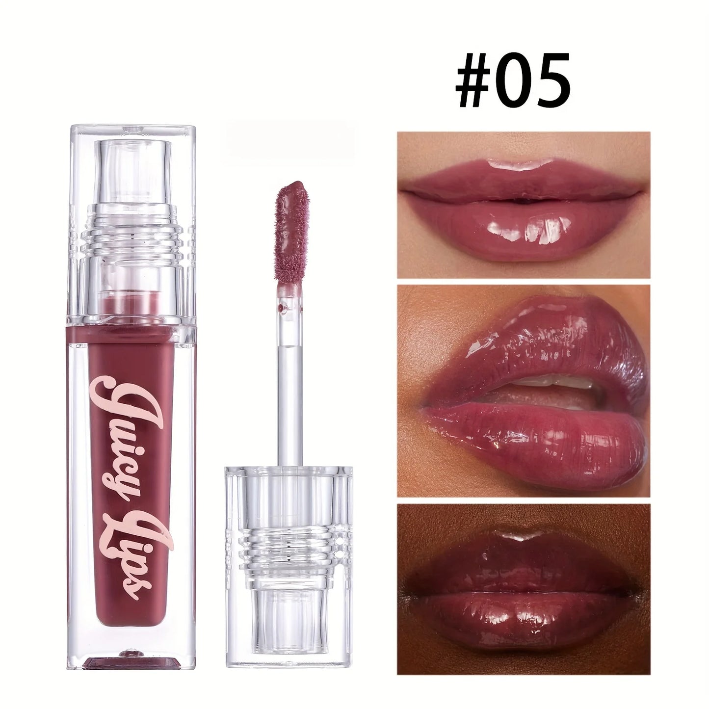 Hydrating Crystal Lip Oil - Plumping & Moisturizing Gloss with Tinted Shades