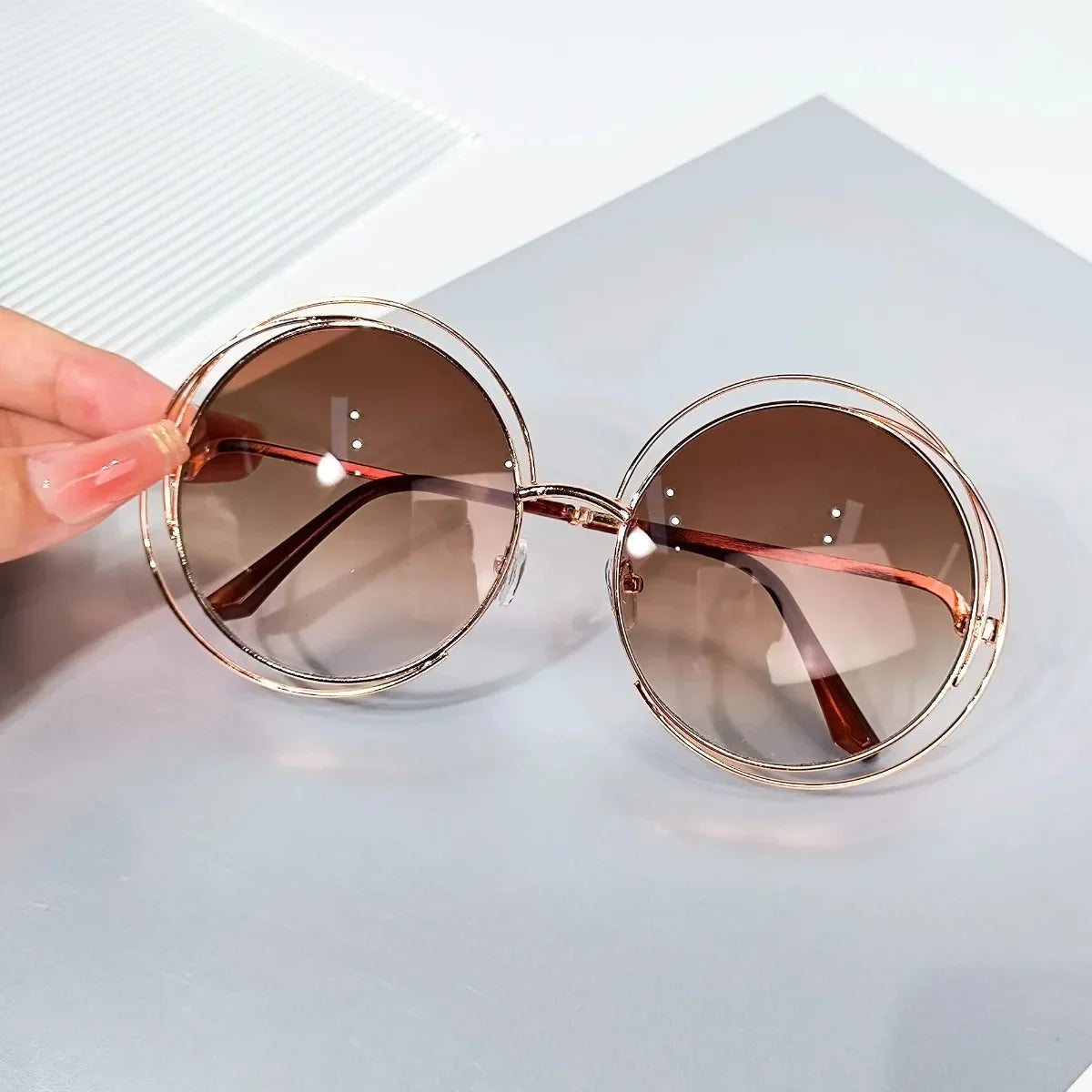 Square Rimless Gradient Sun Shades