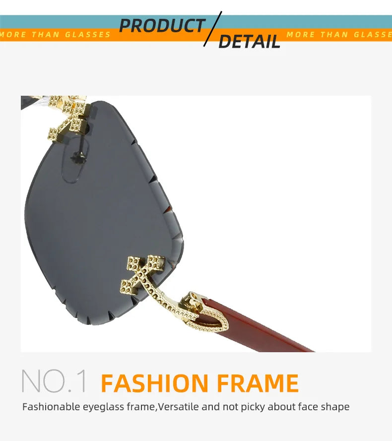 Rimless Square Luxury Shades UV400